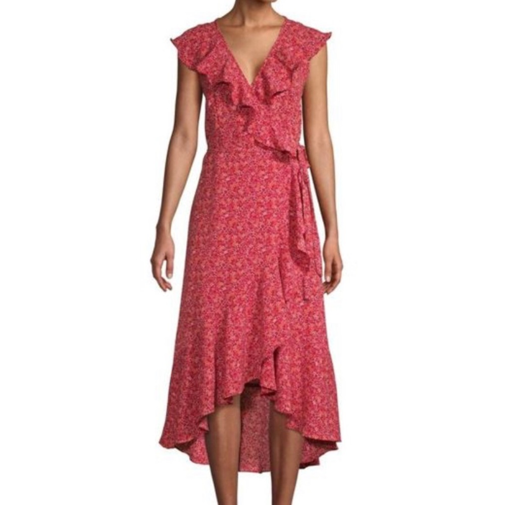 Max Studio ruffled wrap dress